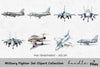 Military Fighter Jet Clipart Bundle