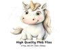 Charming Unicorn Clipart Bundle