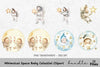 Sleeping Baby Winter Wonderland Clipart Bundle