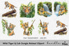Wild Tiger Cub Jungle Animal Clipart Bundle