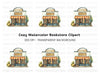 Vintage Bookstore Illustration Clipart Bundle