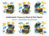 Treasure Chest Fish Clipart Bundle