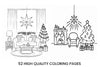 Festive Christmas Mouse Coloring Books