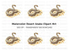 Desert Snake Reptile Clipart Bundle