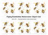 Flying Bumblebee Illustrations Clipart Bundle