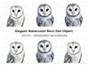 Elegant Barn Owl Clipart Bundle