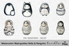 Matryoshka Penguins Clipart Bundle