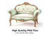 Elegant Mint Green Armchairs Clipart Bundle