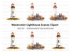 Lighthouse Couple Bench Clipart Bundle