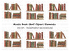 Stacked Books Clipart Bundle