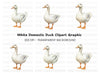 White Duck Clipart Bundle