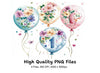 Birthday Balloons Clipart Bundle