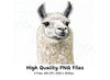 Cute Llama Face Clipart Bundle