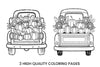 Fall Truck with Pumpkins Coloring Books