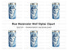Blue Wolf Travel Clipart Bundle