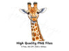 Cute Giraffe Faces Clipart Bundle