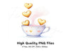 Heart Cookies in Teacups Clipart Bundle