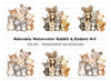 Cute Woodland Animal Friends Clipart Bundle