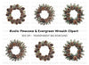 Rustic Pinecone Leaf Wreath Clipart Bundle