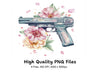 Floral Guns Clipart Bundle