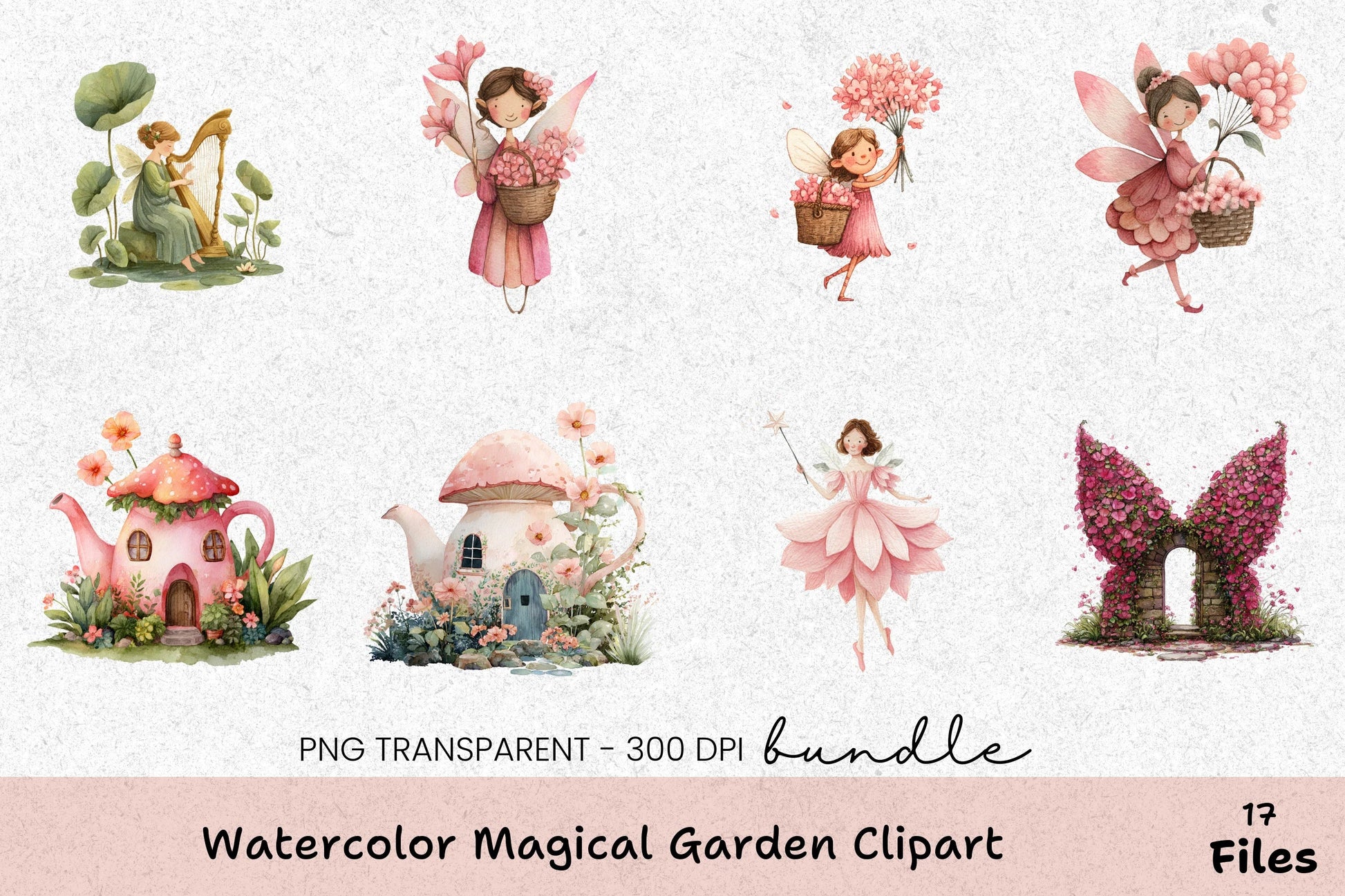 Magical Garden Clipart Bundle - CraftNest - Digital Crafting and Art