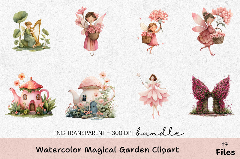 Magical Garden Clipart Bundle - CraftNest - Digital Crafting and Art