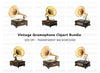 Vintage Gramophone Clipart Bundle