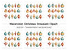 Vintage Christmas Ornaments Clipart Bundle