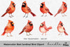 Red Cardinal Bird Clipart Bundle