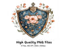 Floral Shield Clipart Bundle