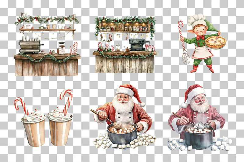 Cozy Christmas Coffee & Hot Cocoa Clipart Bundle - CraftNest - Digital Crafting and Art