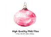 Pink Christmas Ornaments Clipart Bundle