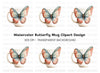 Pastel Butterfly Clipart Bundle