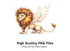 Majestic Winged Lion Clipart Bundle