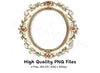Floral Oval Frames Clipart Bundle