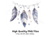 Boho Dreamcatcher Feathers and Stars Clipart Bundle
