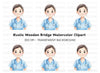 Friendly Nurse with Stethoscope Clipart Bundle