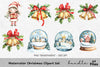 Winter Wonderland Snow Globe Clipart Bundle