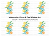 Citrus Swirl Clipart Bundle