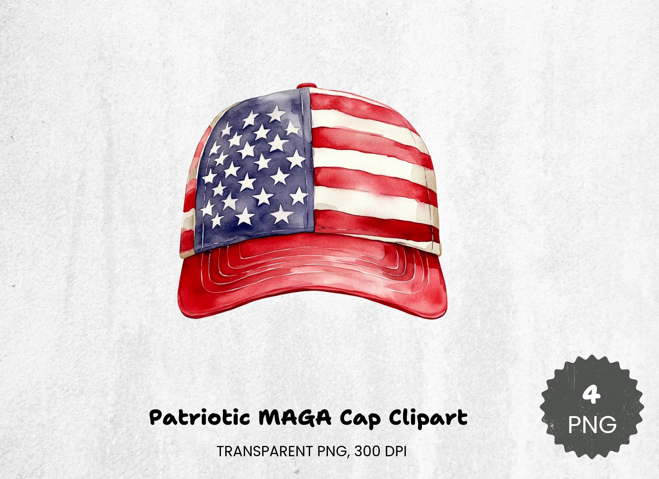 Patriotic MAGA Cap Clipart Bundle - CraftNest - Digital Crafting and Art