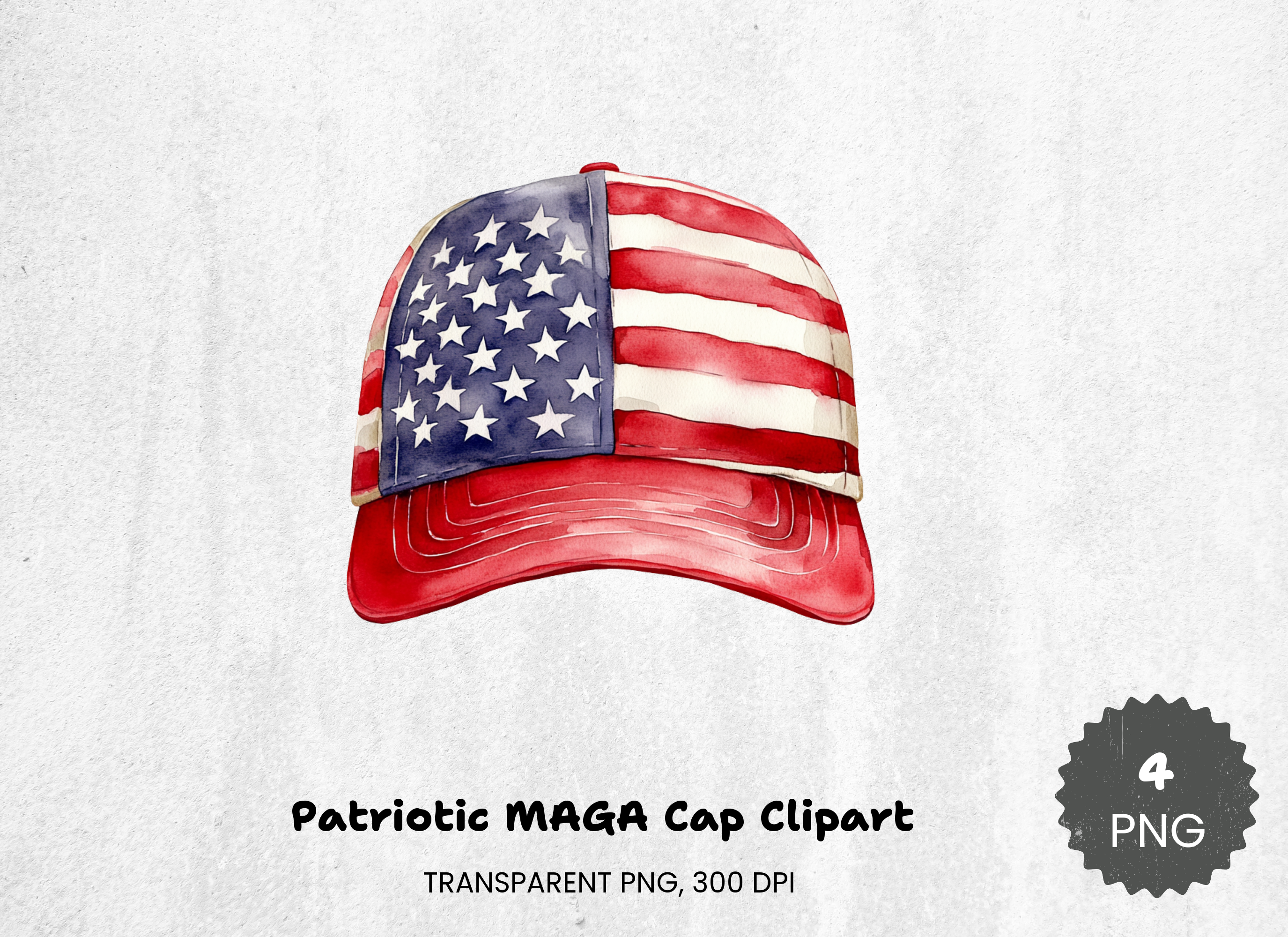 Patriotic MAGA Cap Clipart Bundle