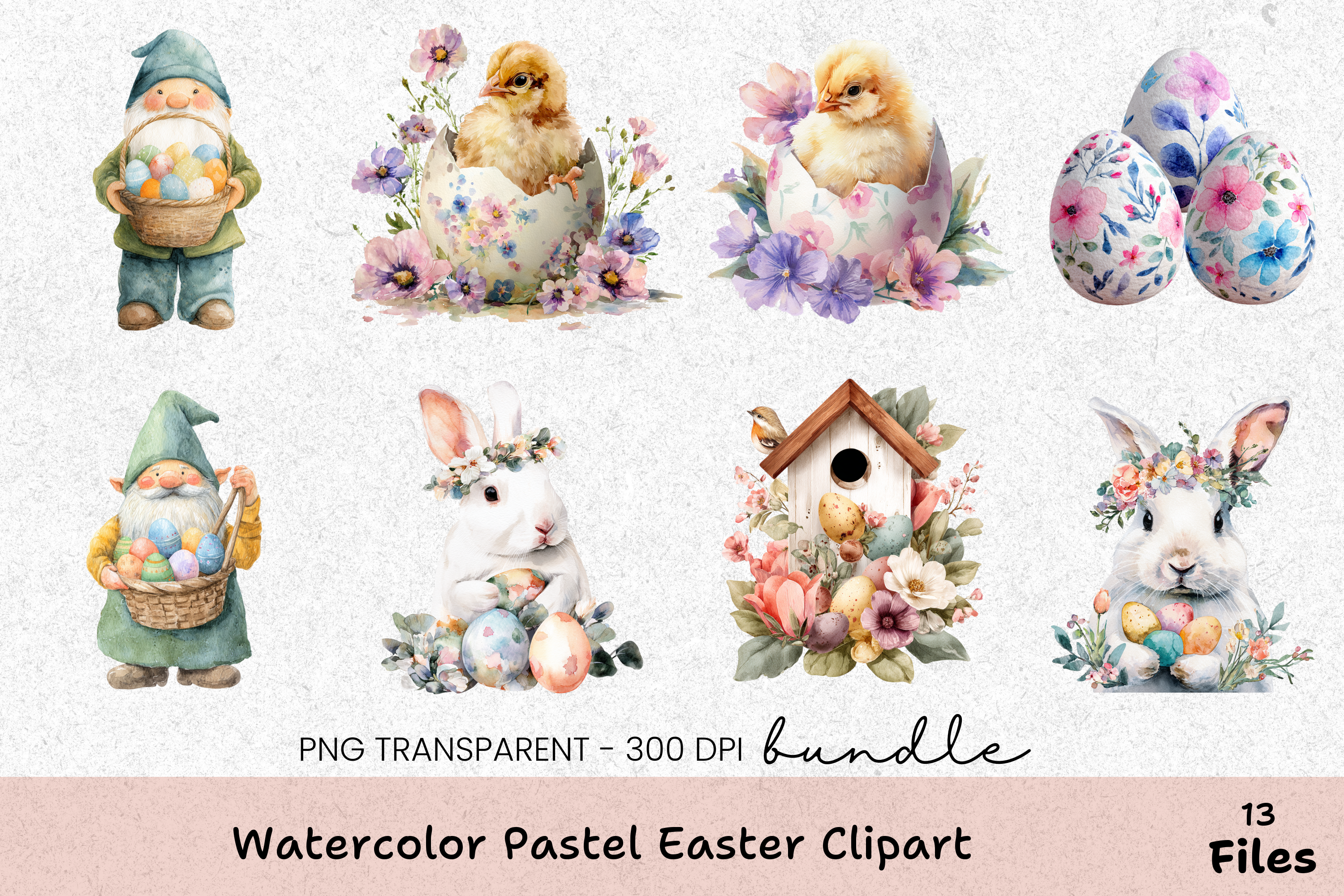 Pastel Easter Clipart Bundle - 360 Designs