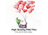 Gnome with Heart Balloons Clipart Bundle
