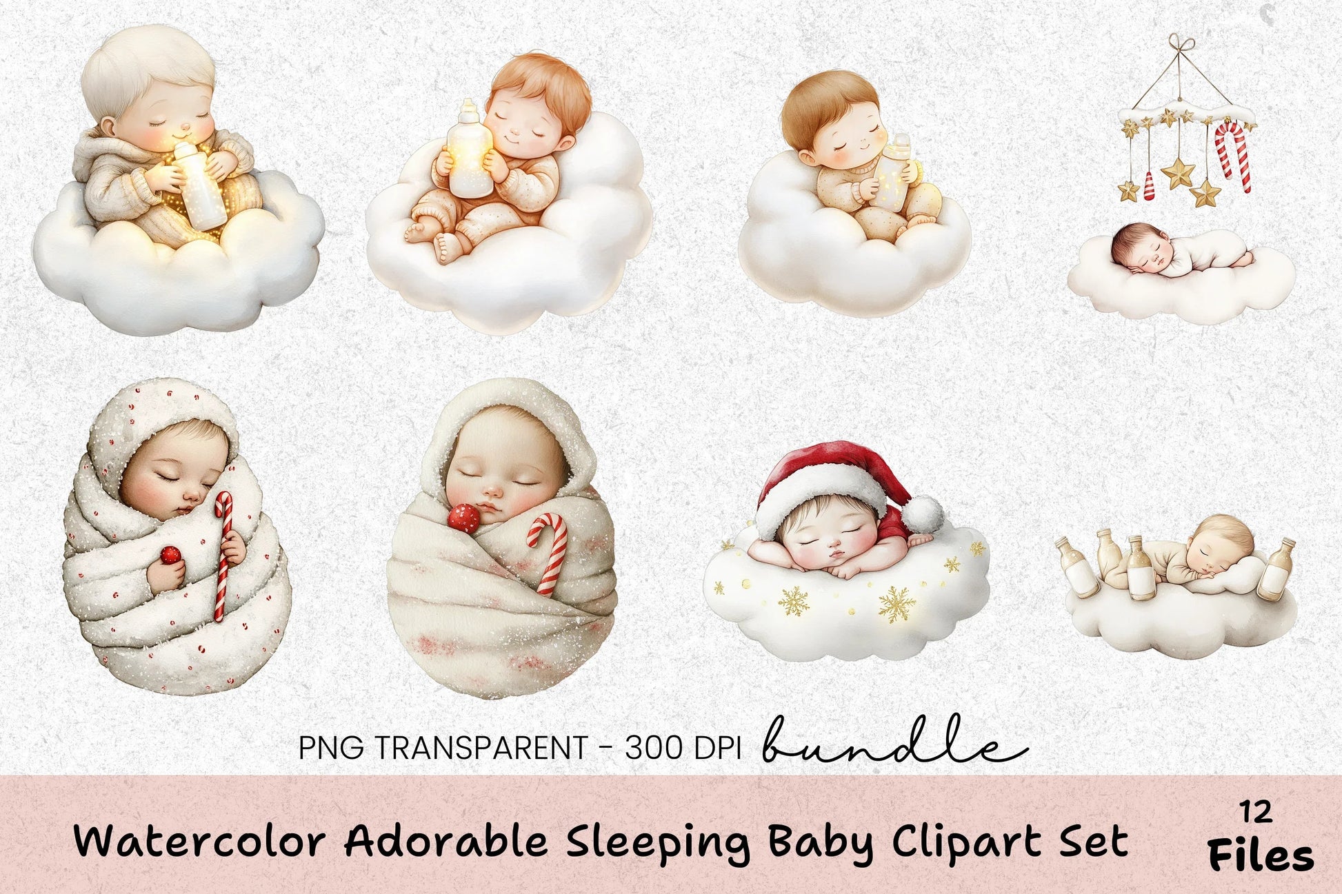 Adorable Sleeping Baby Clipart Bundle - CraftNest - Digital Crafting and Art