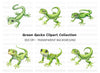 Playful Green Lizard Clipart Bundle