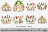 Cute Chicks and Farm Chickens Clipart Bundle