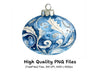 Blue Christmas Ornaments Clipart Bundle