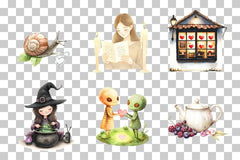 Cute Cozy Fantasy Clipart Bundle - CraftNest - Digital Crafting and Art
