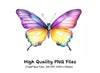 Vibrant Butterfly Clipart Bundle