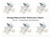 Vintage Baby Stroller Clipart Bundle